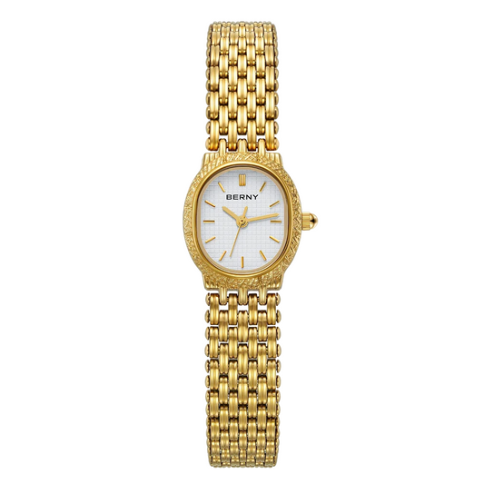 BERNY Gold Mesh Bracelet Watch