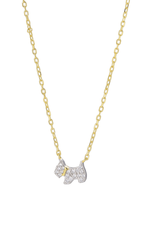 18k Gold Plated Puppy Necklace