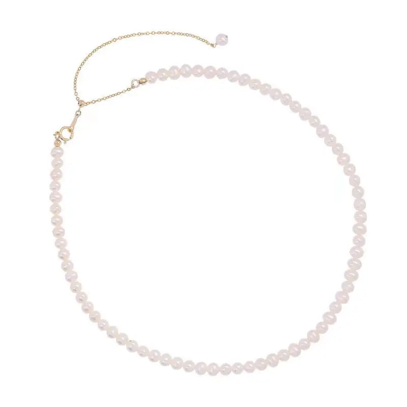 18K Gold Freshwater Pearl Chain Choker