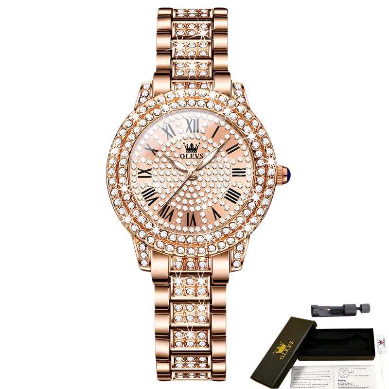 OLEVS 9943 Simulated Diamond Quartz Watch