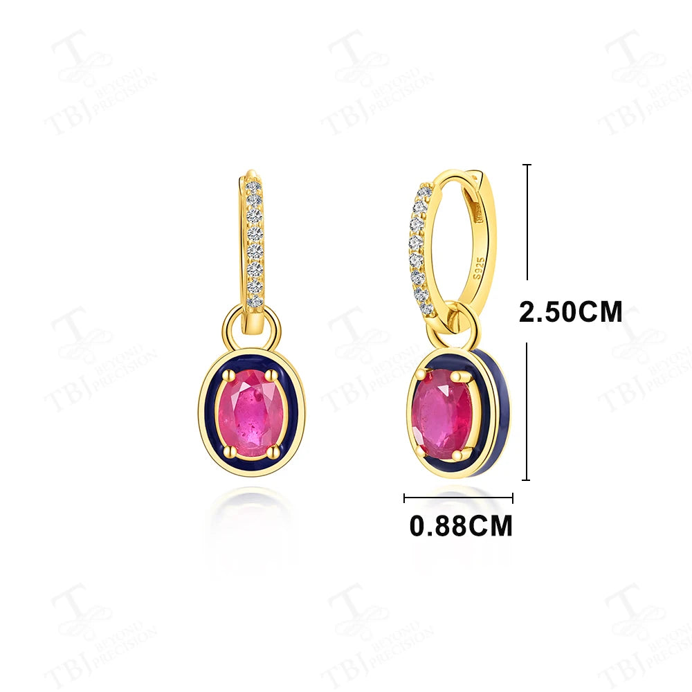 Parisian Ruby Drop Earrings