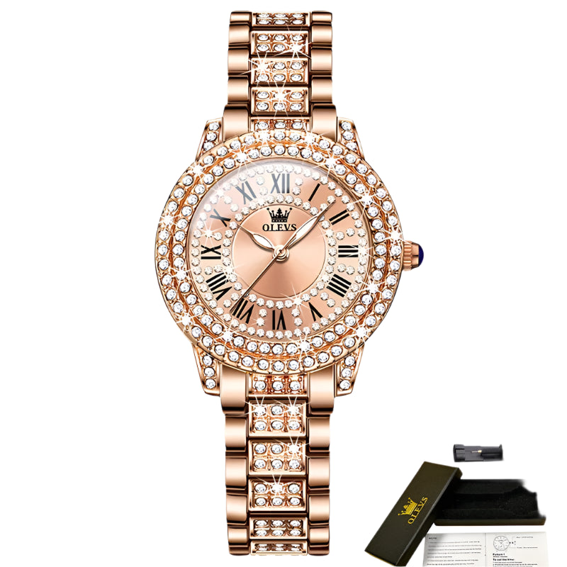 OLEVS 9943 Simulated Diamond Quartz Watch