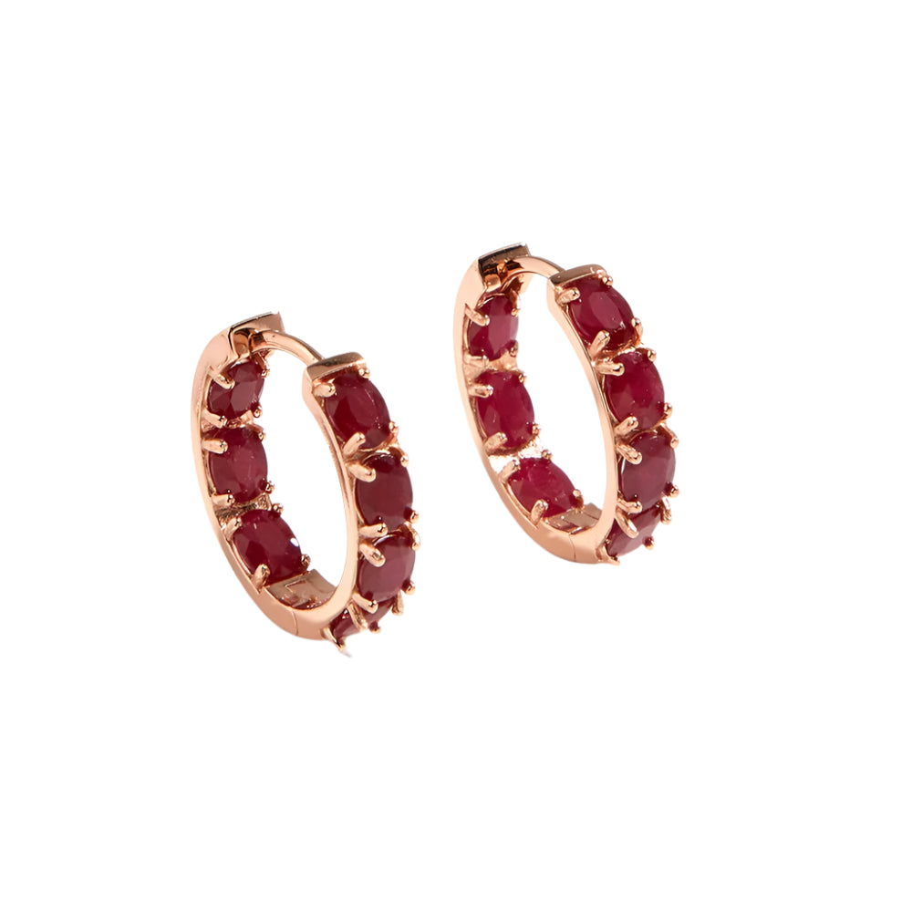 Ruby Earring and Ring Jewelry Set