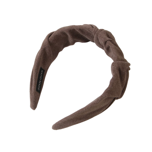 Taupe Wide Suede Headband